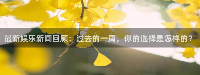 最新娱乐新闻回顾：过去的一周，你的选择是怎样的？